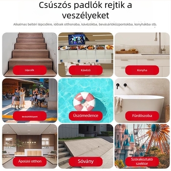 PEVA gumi csúszásmentes lépcsőszalag - akril ragasztó, vízálló, hőmérséklet-tartomány 0–70 °C