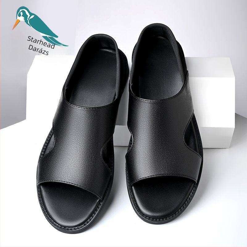 Férfi szandálok - lélegző, nyitott orrú, slip-on, gumitalp, 2025 tavasz