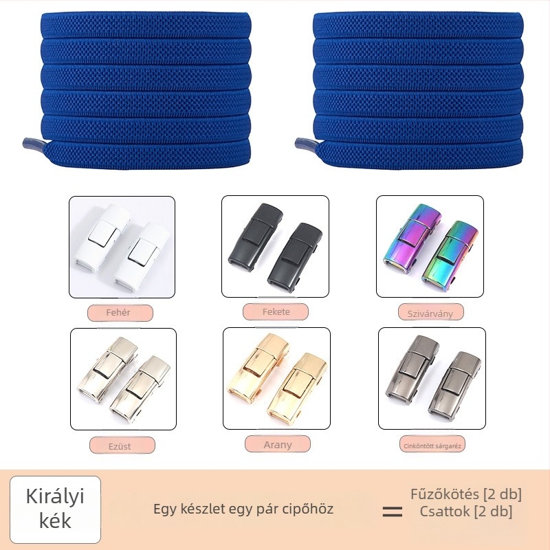 PC046 Cipőfűző rögzítő – rugalmas, kötés nélküli fűzőrendszer, alkalmas sportcipőkre, bőr cipőkre, csizmákra, hétköznapi és vászon cipőkre – 1 m hosszú – Jin Ying