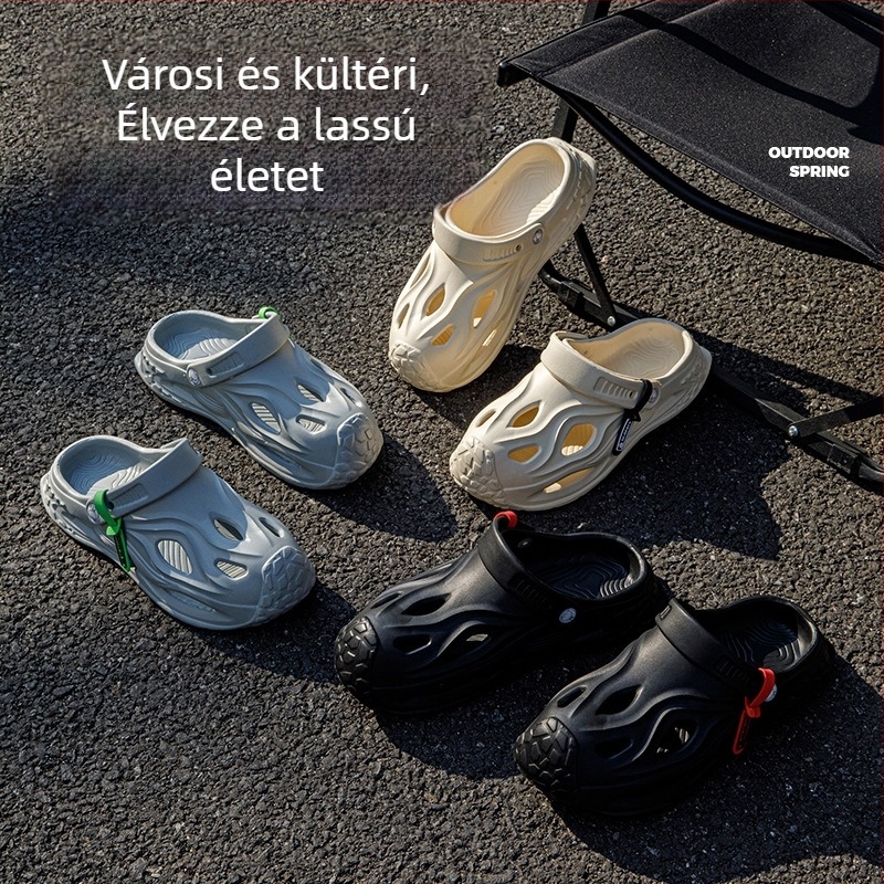 Férfi Crocs-stílusú EVA szandál, lélegző, csúszásmentes, öntött talppal