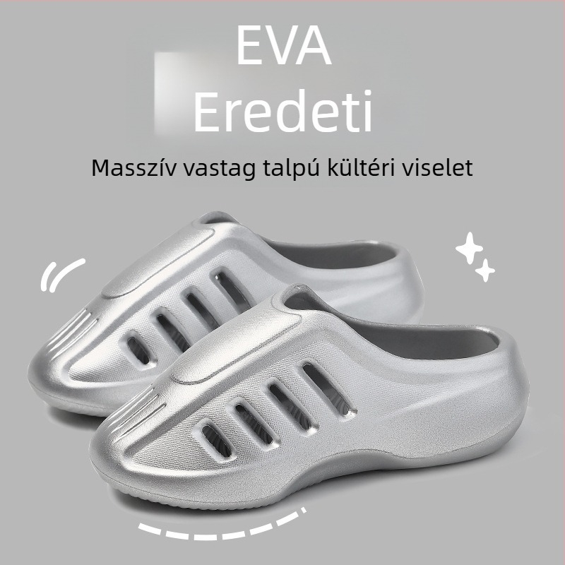 Férfi Slip-On Cipő Vastag Talppal, Perforált orrész, Shark Sorozat, EVA Felső rész és Talp, Injection-Molded Talp, Strand-stílus