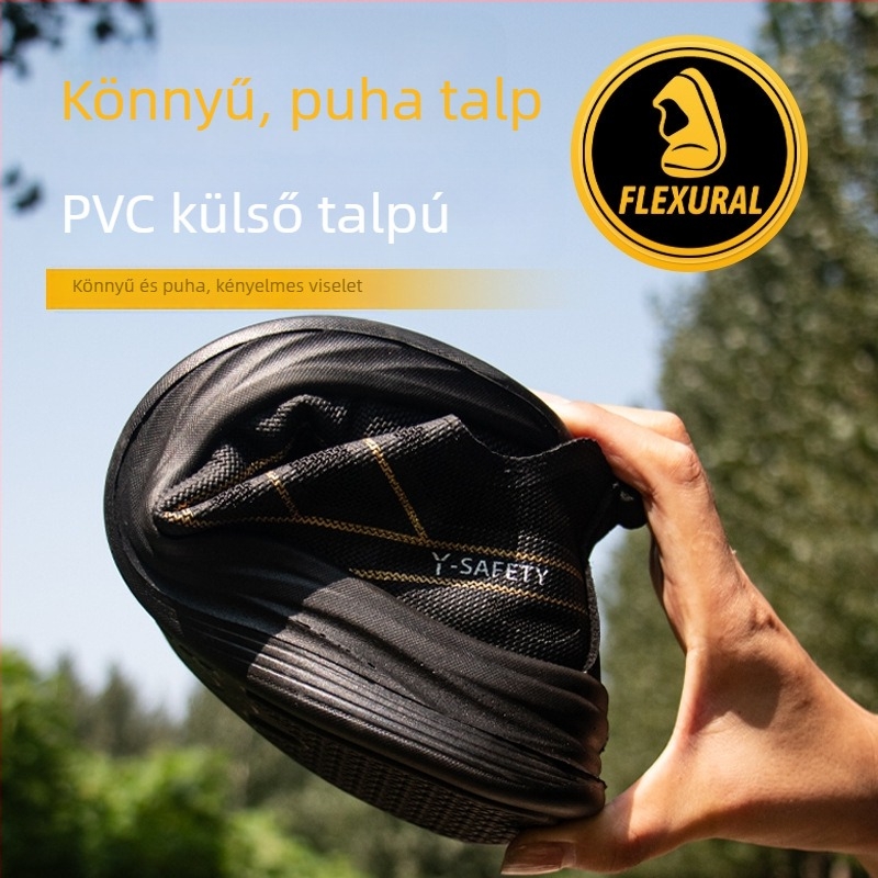 Munkavédelmi cipő antiütés és antiátlyukítás védelemmel, könnyű, lélegző, csúszásmentes és kopásálló, anyag: fly-mesh