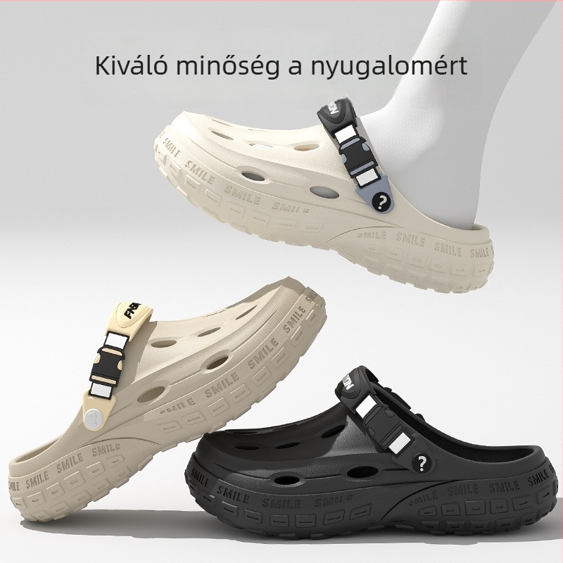 Férfi EVA szandálok csúszásmentes, vastag talppal, fűzős zárás, injektált talppal, nyár 2025