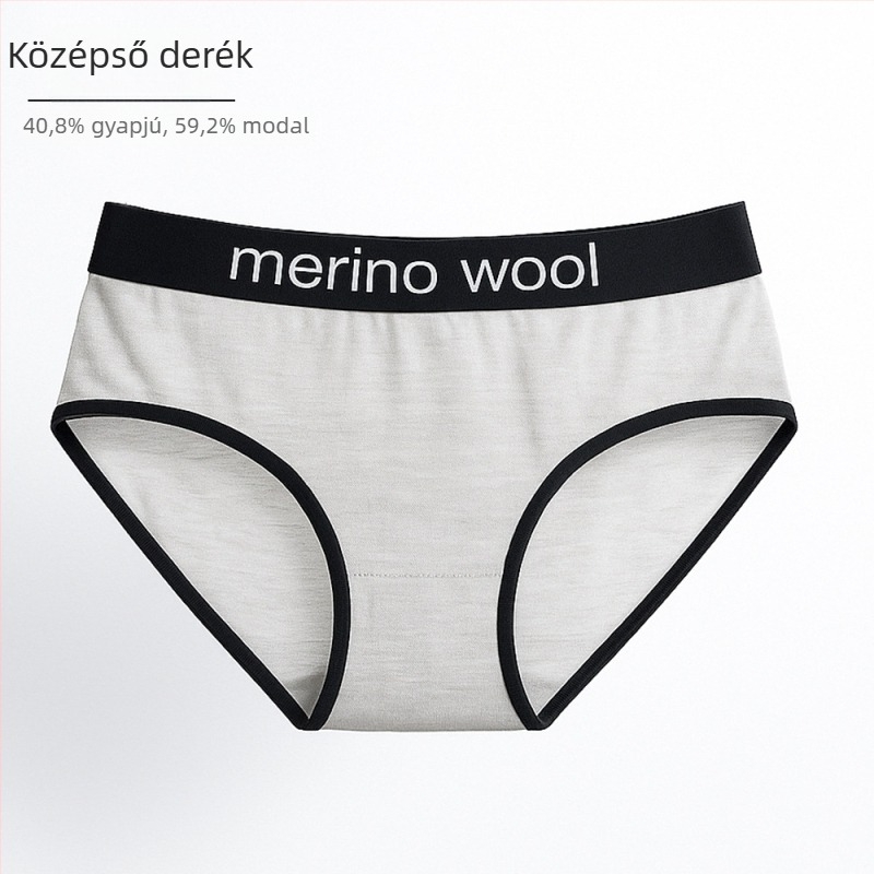 Női Merinó gyapjú alsónemű – vékony sportos alsónemű, alacsony derék, 100% Merinó gyapjú, minden évszakban viselhető