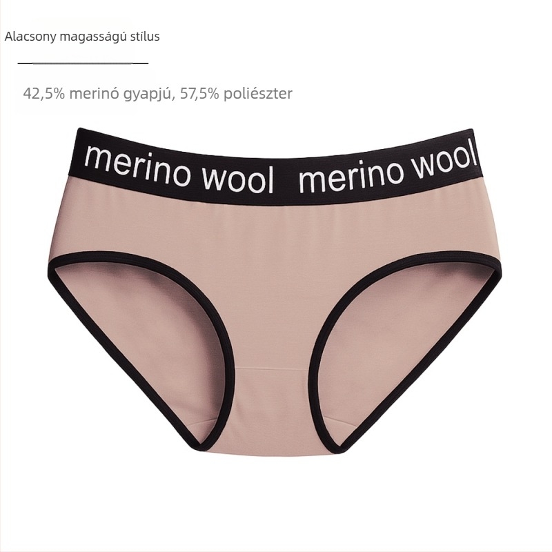 Női Merinó gyapjú alsónemű – vékony sportos alsónemű, alacsony derék, 100% Merinó gyapjú, minden évszakban viselhető