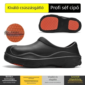 Férfi szakács cipő, csúszásmentes, olajálló, kopásálló, vízálló munkacipő minden évszakra