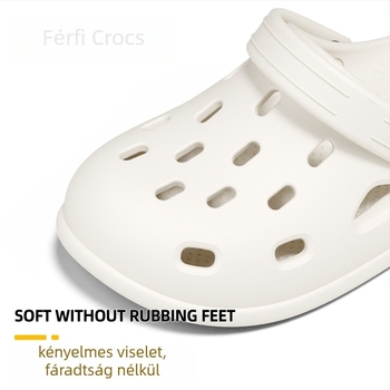 Férfi EVA szandál csúszásmentes talppal, légáteresztő, slip-on, zárt lábujj, vastag talp