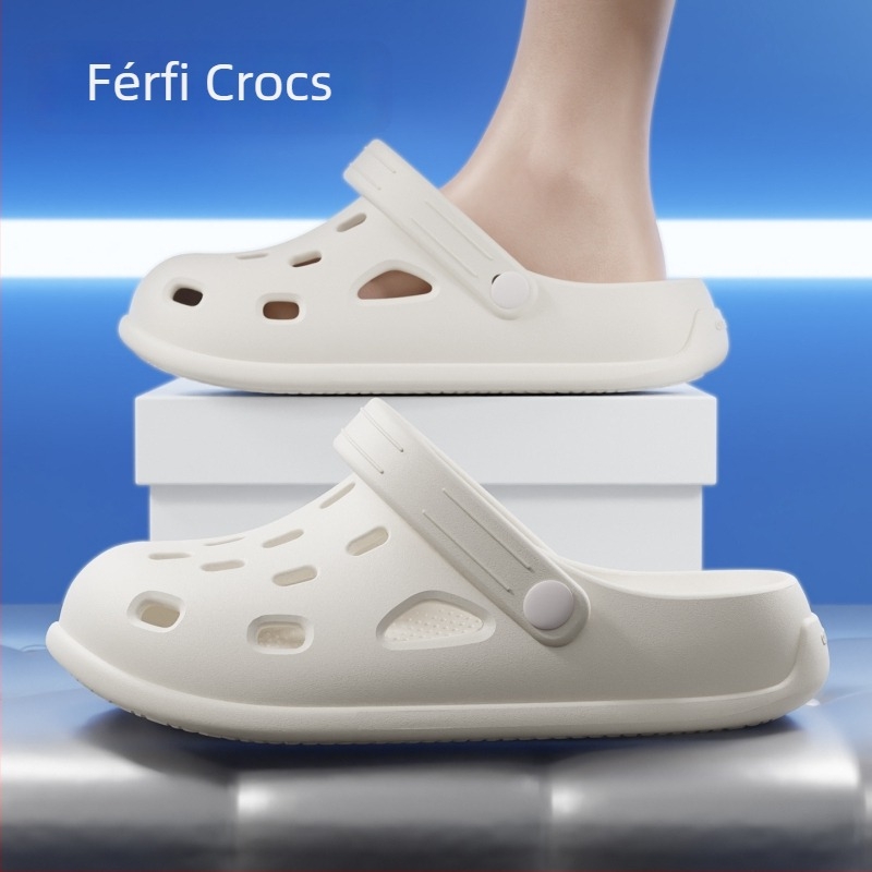 Férfi EVA szandál csúszásmentes talppal, légáteresztő, slip-on, zárt lábujj, vastag talp