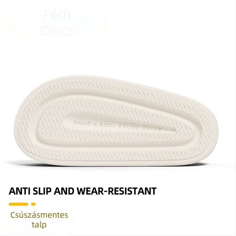 Férfi EVA szandál csúszásmentes talppal, légáteresztő, slip-on, zárt lábujj, vastag talp