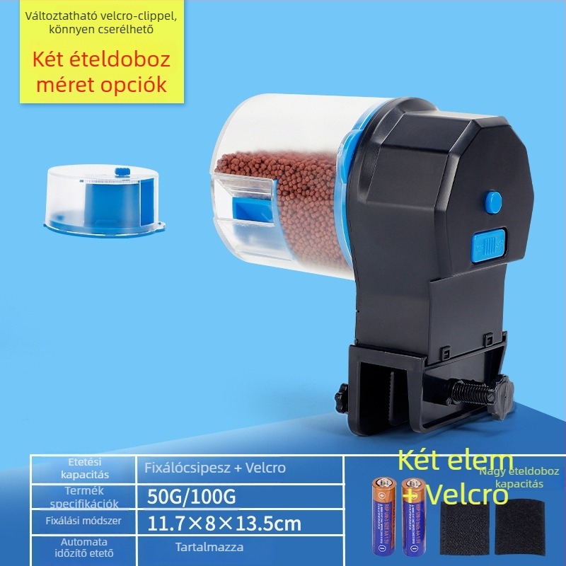 Automata akváriumi etető (ABS anyag; Kínai származás; teljes automata etető készlet; termék kód CWYP-DD159; vízi élőlények számára)