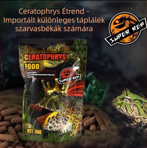 SuperRep Horned Frog Food, 50 g, 48 csomag / doboz, Guangdong eredet, akváriumi hobbiállat eledel