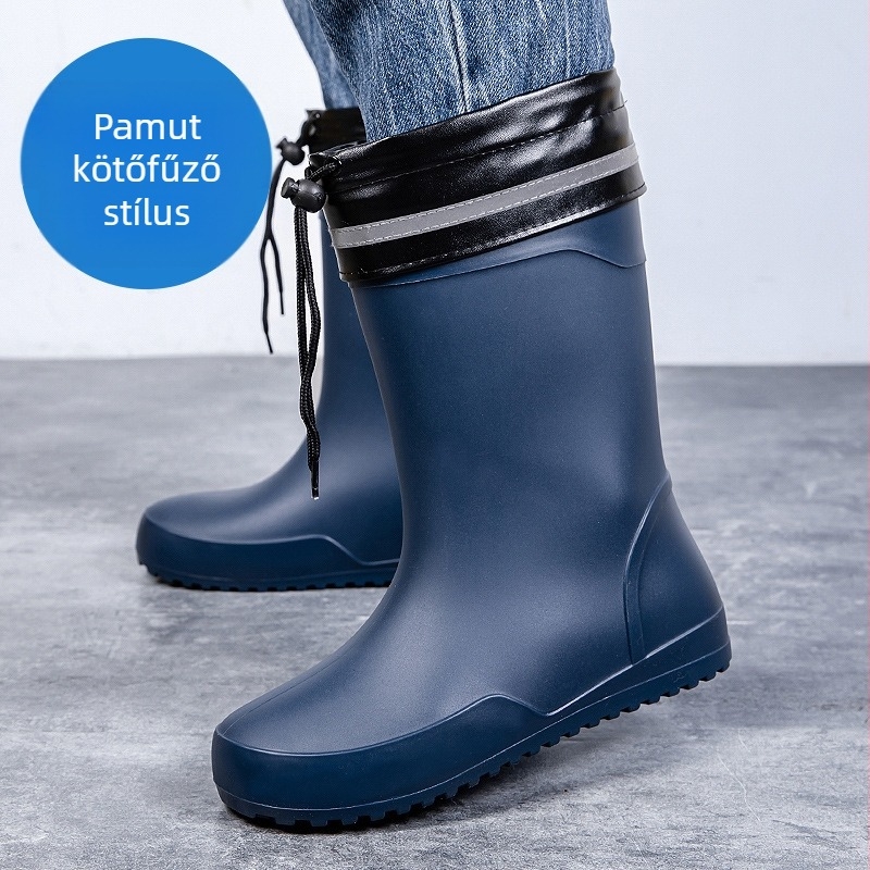 Férfi esőcsizma, BIRROT, PVC felső rész, fleece bélés, EVA talpbetét