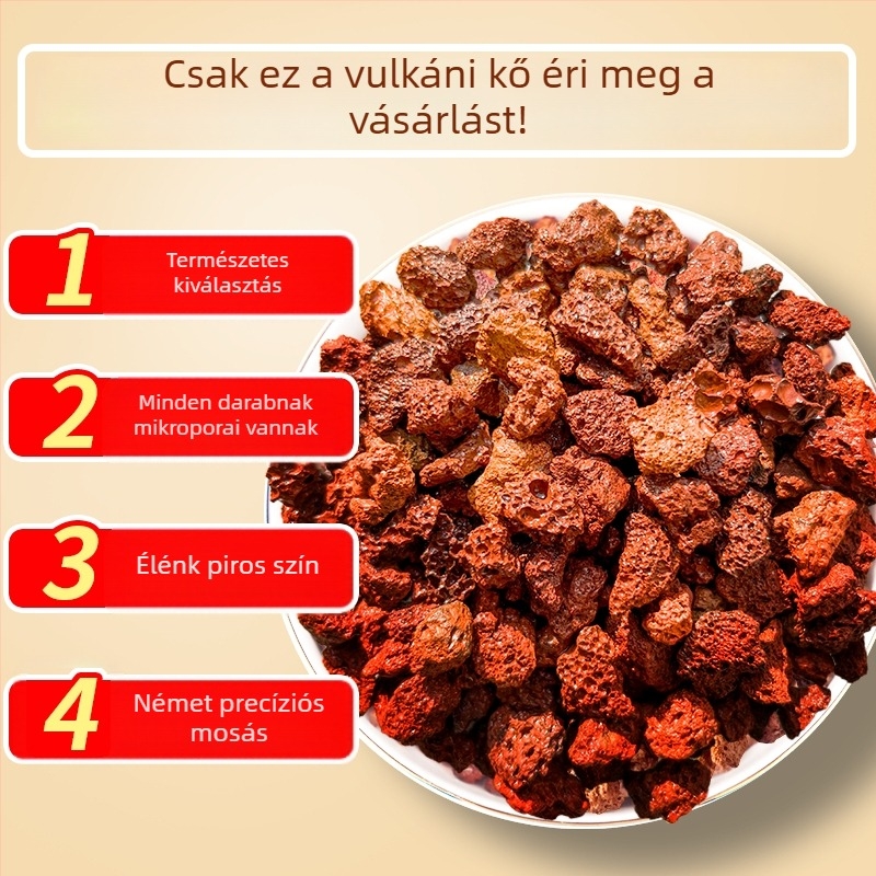 Vulkáni kő aljzat akváriumhoz – tájépítés és vízminőség aktiválás, 25 kg, Hengshuo