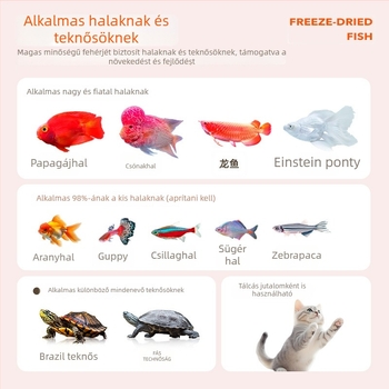 Bessen teknősbéka eledel – fagyasztva szárított apró halak és száraz aligátor teknős harapnivalók akváriumi kedvenceknek