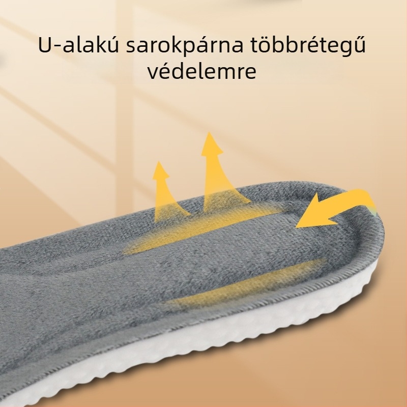 PU anyagú plüss talpbetét téli meleg és nedvszívó, magasságot növelő, uniszex