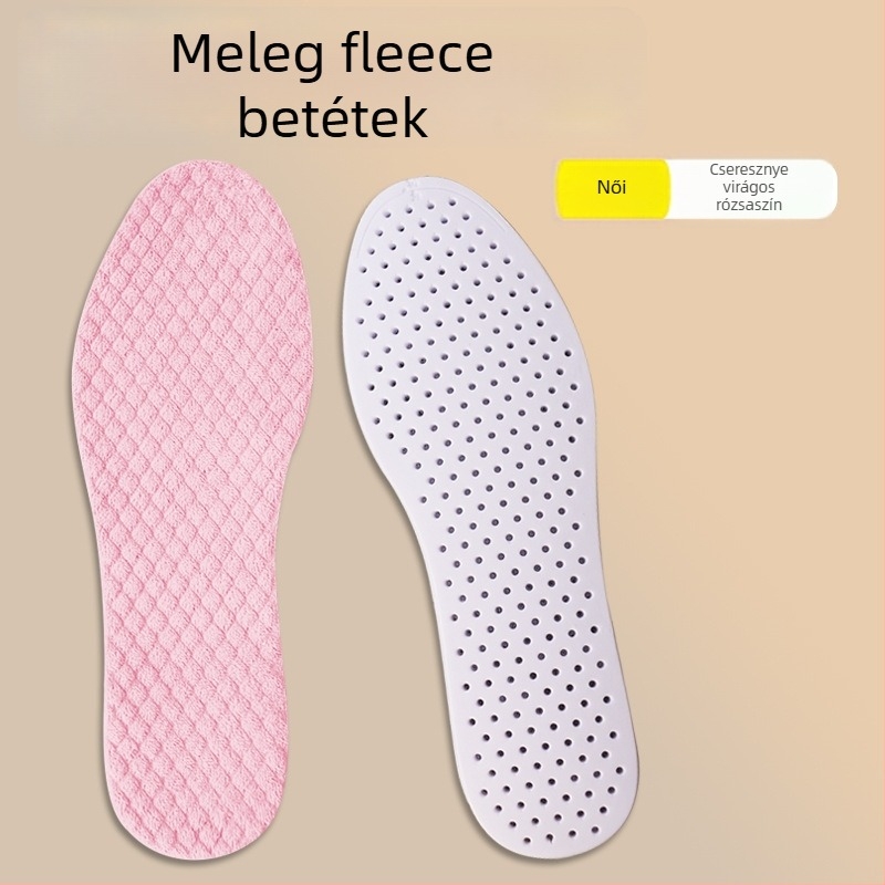 PU anyagú plüss talpbetét téli meleg és nedvszívó, magasságot növelő, uniszex