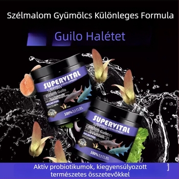 Gilo fish feed – akvarisztikai haltáp, nem importált; kartononként 24 üveg; 1 kg; termékkód: Gilo fish feed