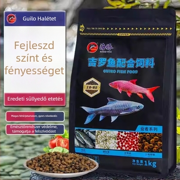 Gilo fish feed – akvarisztikai haltáp, nem importált; kartononként 24 üveg; 1 kg; termékkód: Gilo fish feed