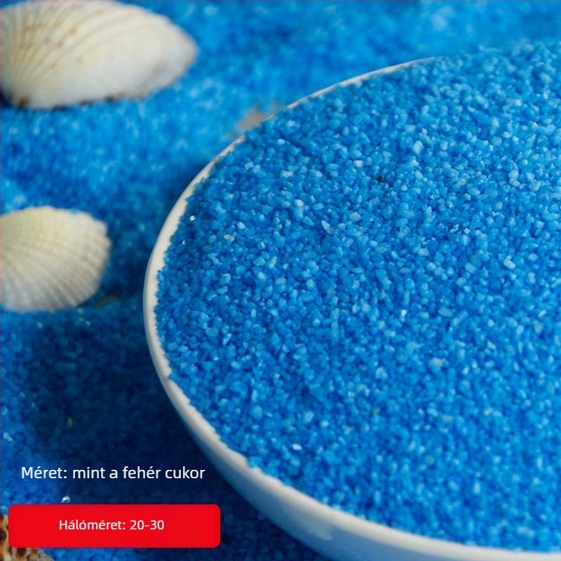 Dekoratív homok mikro tájakhoz (tengerkék), kőalapú, 500 g, dekorációhoz