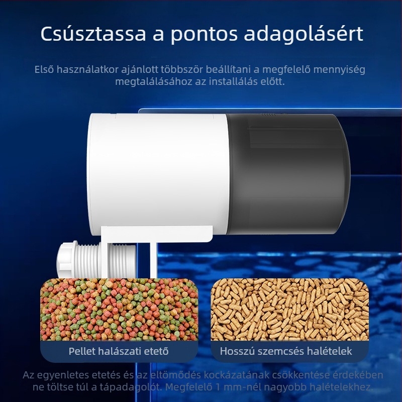 Automata akváriumi etető – intelligens, állítható időzítővel, koi és aranyhalak számára, műanyag, Naichong