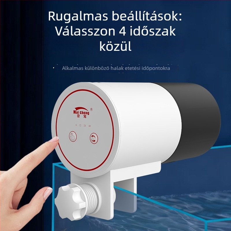 Automata akváriumi etető – intelligens, állítható időzítővel, koi és aranyhalak számára, műanyag, Naichong