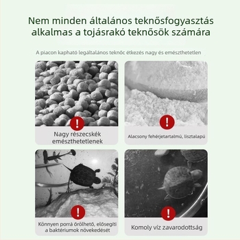 Fiatal teknősöknek – magas kalcium, magas fehérje, pellet, megakadályozza a puha páncélt