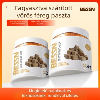 Bessn – Fagyasztva szárított vérférgek, granulos akvarisztikai haltáp, 350 g, 10 darabos csomag