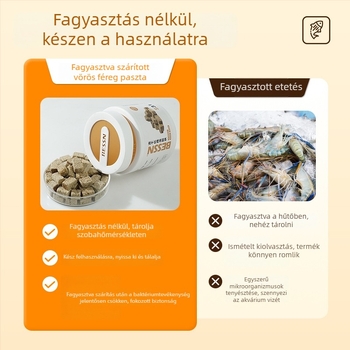 Bessn – Fagyasztva szárított vérférgek, granulos akvarisztikai haltáp, 350 g, 10 darabos csomag