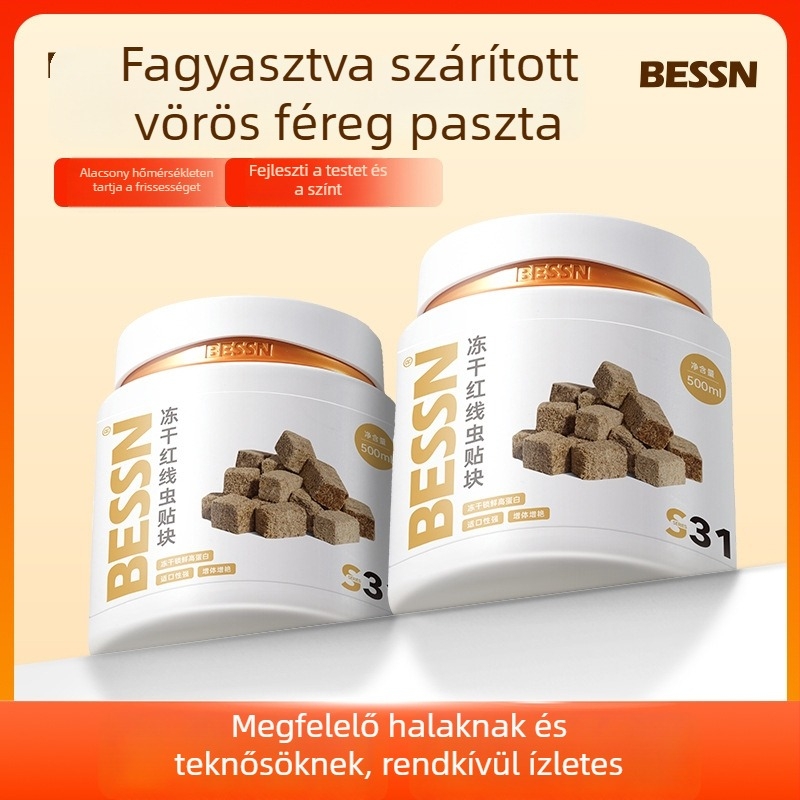 Bessn – Fagyasztva szárított vérférgek, granulos akvarisztikai haltáp, 350 g, 10 darabos csomag