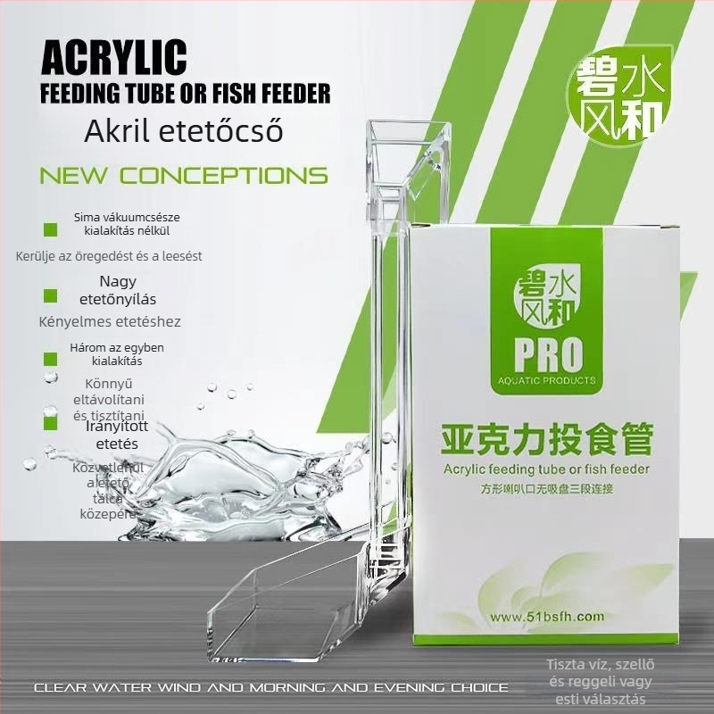 Akril akváriumi etetőcső, kézi etető halaknak és garnéláknak, 192 darabos csomag