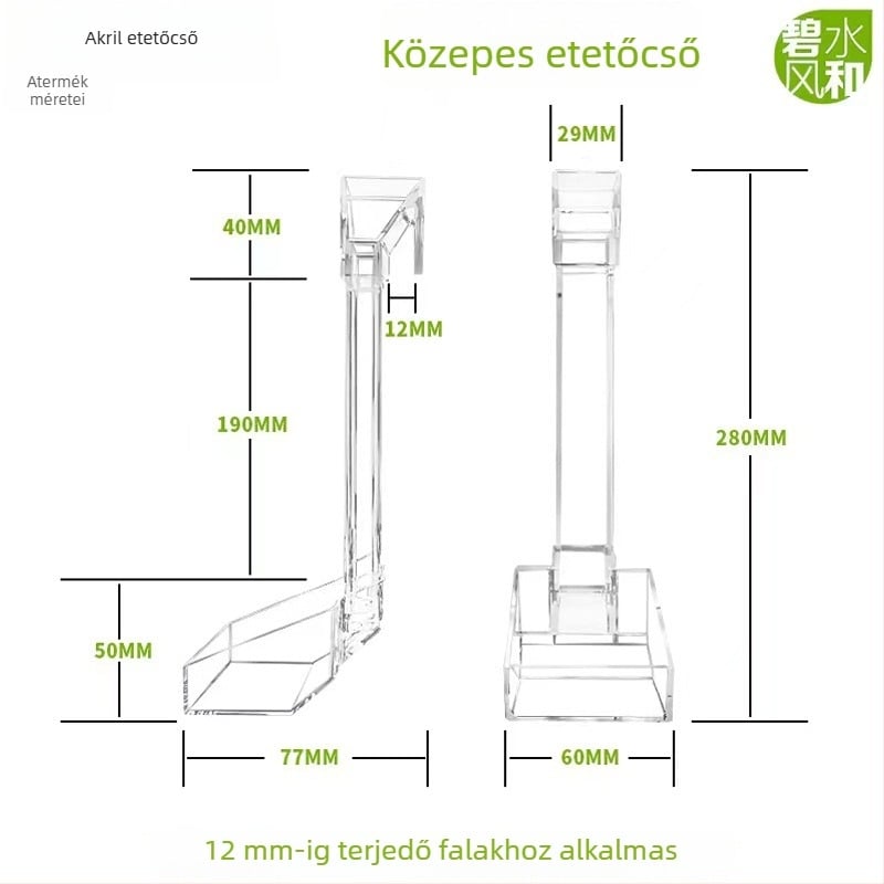 Akril akváriumi etetőcső, kézi etető halaknak és garnéláknak, 192 darabos csomag