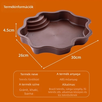 Teknősbéka fürdőedény — műanyag, Chengxi, 350 g, Akváriumi felszerelés