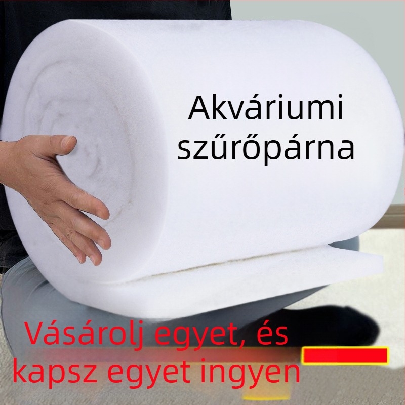 Akvarisztikus szűrővata nagy sűrűségű szivaccsal és biokémiai vattával az akvarisztikus szűréshez
