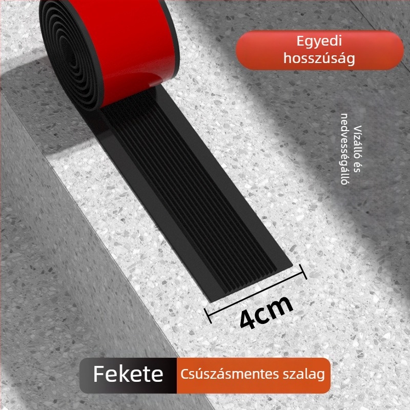 PVC kültéri/beltéri lépcső anti‑csúszás matrac — öntapadós, vízálló, kopásálló, vastagság választható