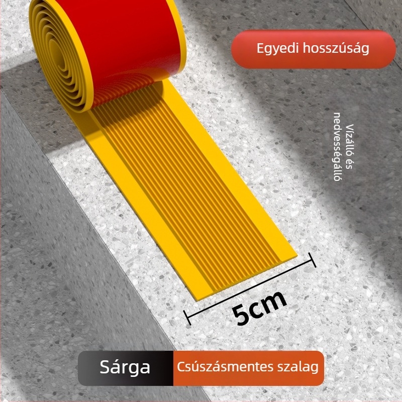 PVC kültéri/beltéri lépcső anti‑csúszás matrac — öntapadós, vízálló, kopásálló, vastagság választható
