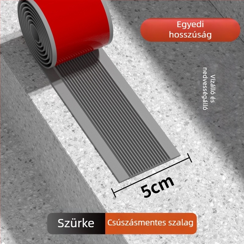 PVC kültéri/beltéri lépcső anti‑csúszás matrac — öntapadós, vízálló, kopásálló, vastagság választható