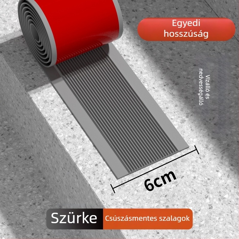 PVC kültéri/beltéri lépcső anti‑csúszás matrac — öntapadós, vízálló, kopásálló, vastagság választható