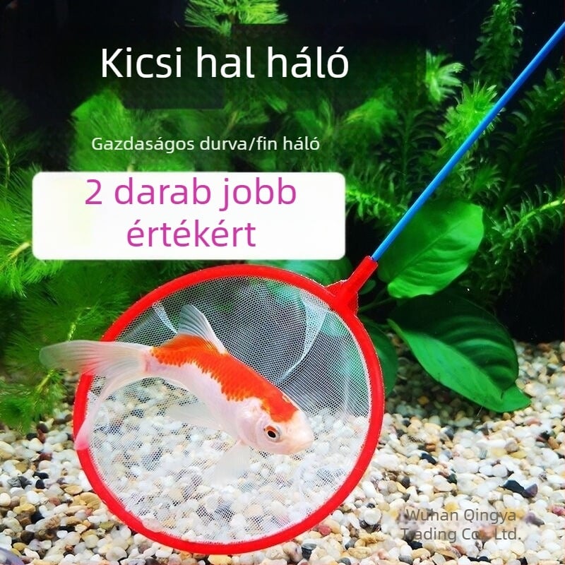 Akvarisztikai halászháló háztartási használatra, kör vagy négyzet alakú háló kis díszhalak és aranyhalak befogására