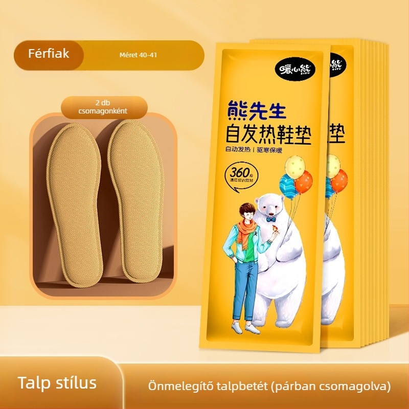 Cipőkhöz melegítő talptalp – nem szőtt anyag, teljes talptalp, 8 órás melegítés, különböző modellek, uniszex