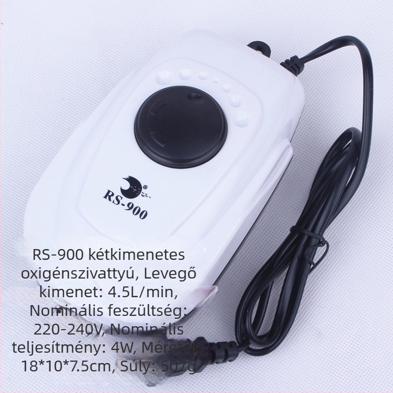 Risheng kompakt akváriumi aerátor, 0.23 kg egységenként, licenccel rendelkező magáncímke, 120 darabos csomag