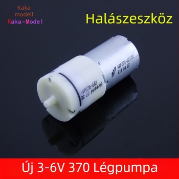Légpumpa halas tenyésztéshez, DIY modell, 3-6V tartalékpumpa áramszünet esetére, modell 370, súly 0,1 kg