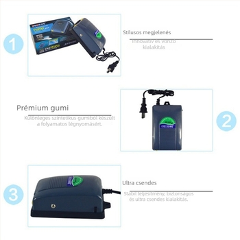 Songbao SB-648 akváriumi oxigénpumpa, kettős kimenettel