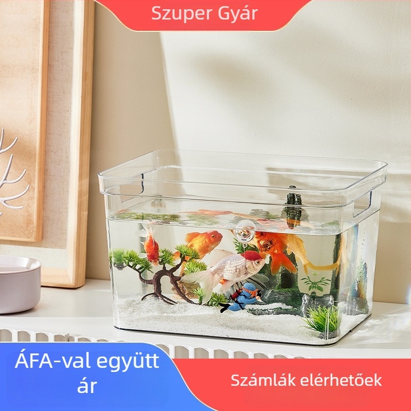 Beduo Yang Otthoni Akvárium - PET anyagú, magas színvonalú DIY, nappali táj dekoráció, dekoratív alapszekrény, mesterséges ökológiai tavacskával