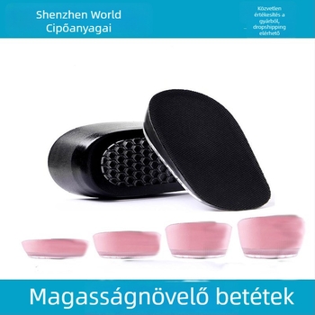 Magasságot növelő talpbetét nőknek és férfiaknak, modell SZ-09, szilikon + hab, stílus: félbetét, sarokbetét