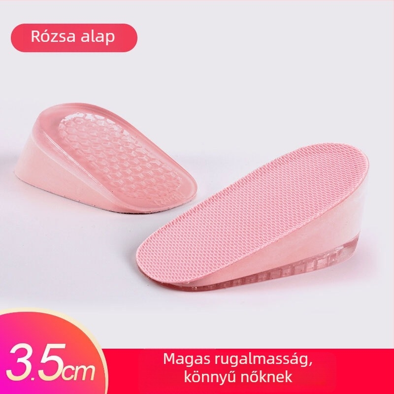 Magasságot növelő talpbetét nőknek és férfiaknak, modell SZ-09, szilikon + hab, stílus: félbetét, sarokbetét