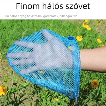 Gyerekeknek szóló összecsukható rovarfogó háló teleszkópos nyelettel — rozsdamentes acélból, a Little Ancient Classmate márka, horgászat/akvárium felszerelés