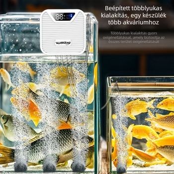 Négy kimenetű oxigénpumpa szabadtéri horgászathoz és otthoni akváriumhoz (Márka: Wu Shang; Tömeg: 120 g; Importált: Nem)