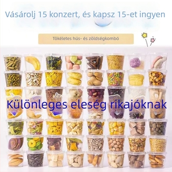 Hérmit rák etetőanyag: dehidratált és fagyasztva-szárított, magas kalciumtartalmú, szárított hal és garnéla, cukormentes kókuszpehely