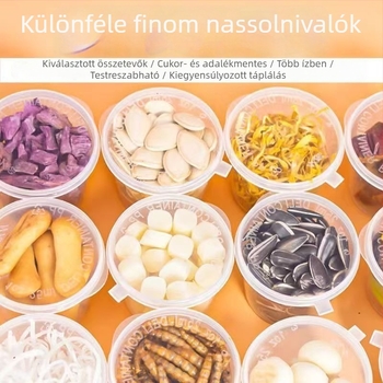 Hérmit rák etetőanyag: dehidratált és fagyasztva-szárított, magas kalciumtartalmú, szárított hal és garnéla, cukormentes kókuszpehely