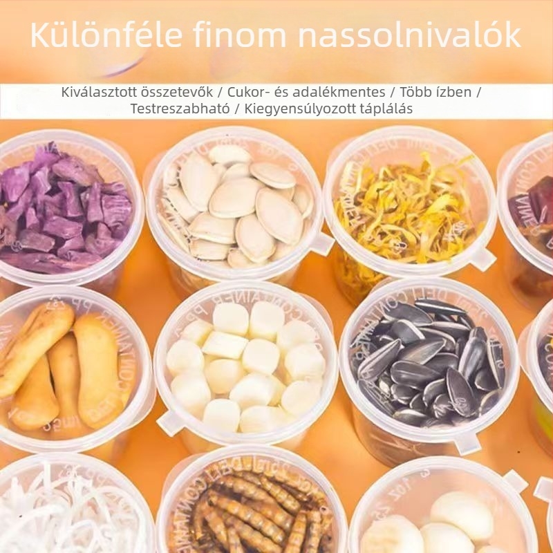 Hérmit rák etetőanyag: dehidratált és fagyasztva-szárított, magas kalciumtartalmú, szárított hal és garnéla, cukormentes kókuszpehely